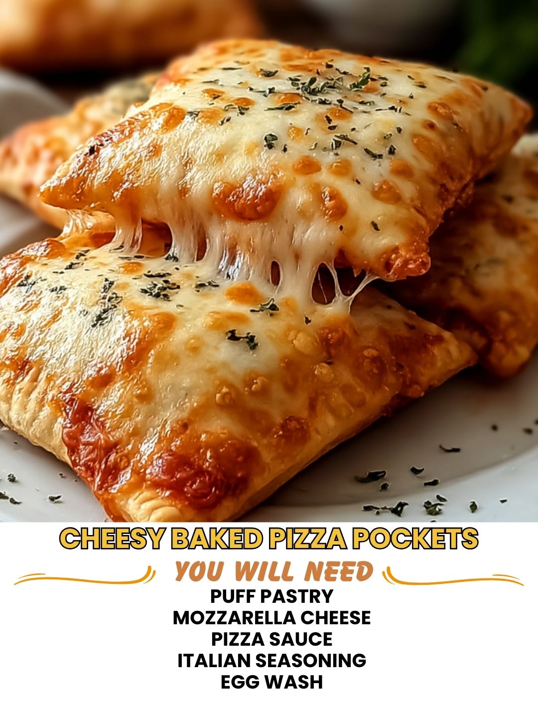 Cheesy Baked Pizza Pockets 1 Cheesy Baked Pizza Pockets