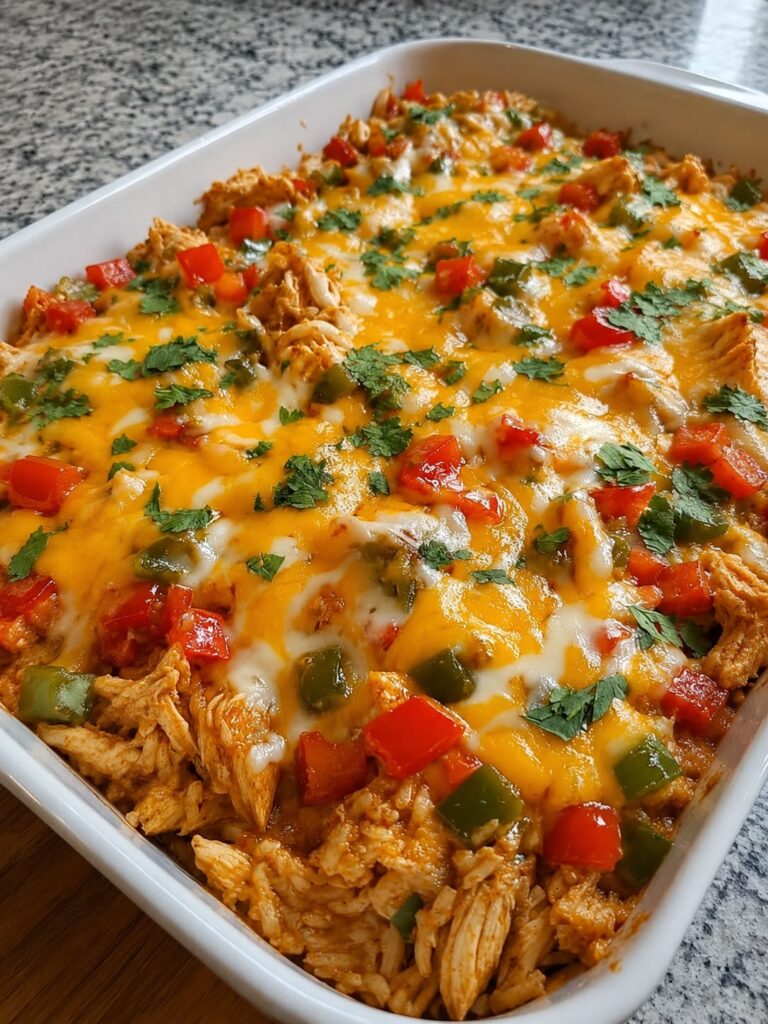 Cheesy Chicken and Pepper Casserole