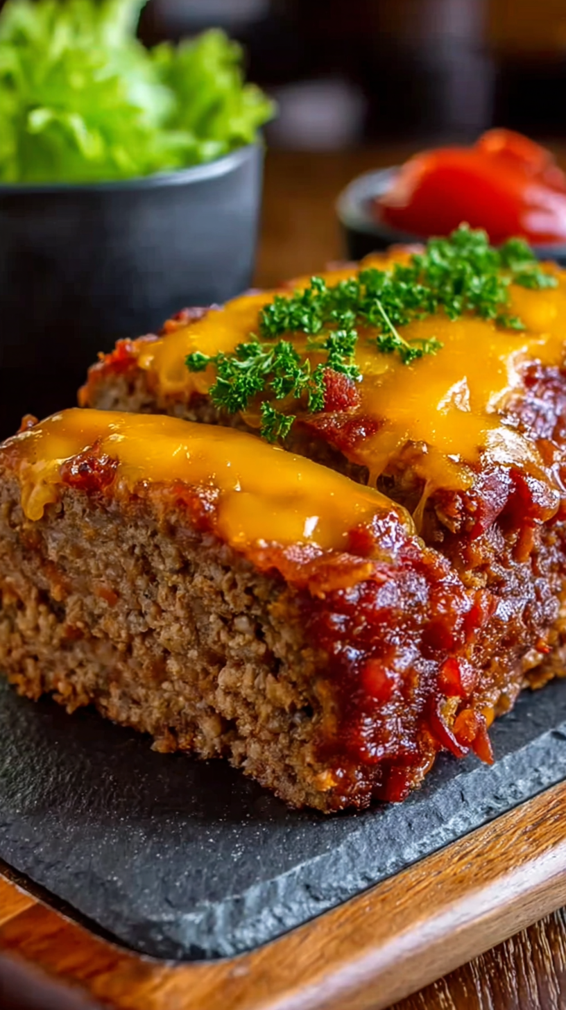 Cheesy Meatloaf with Fresh Herbs 1 Cheesy Meatloaf with Fresh Herbs