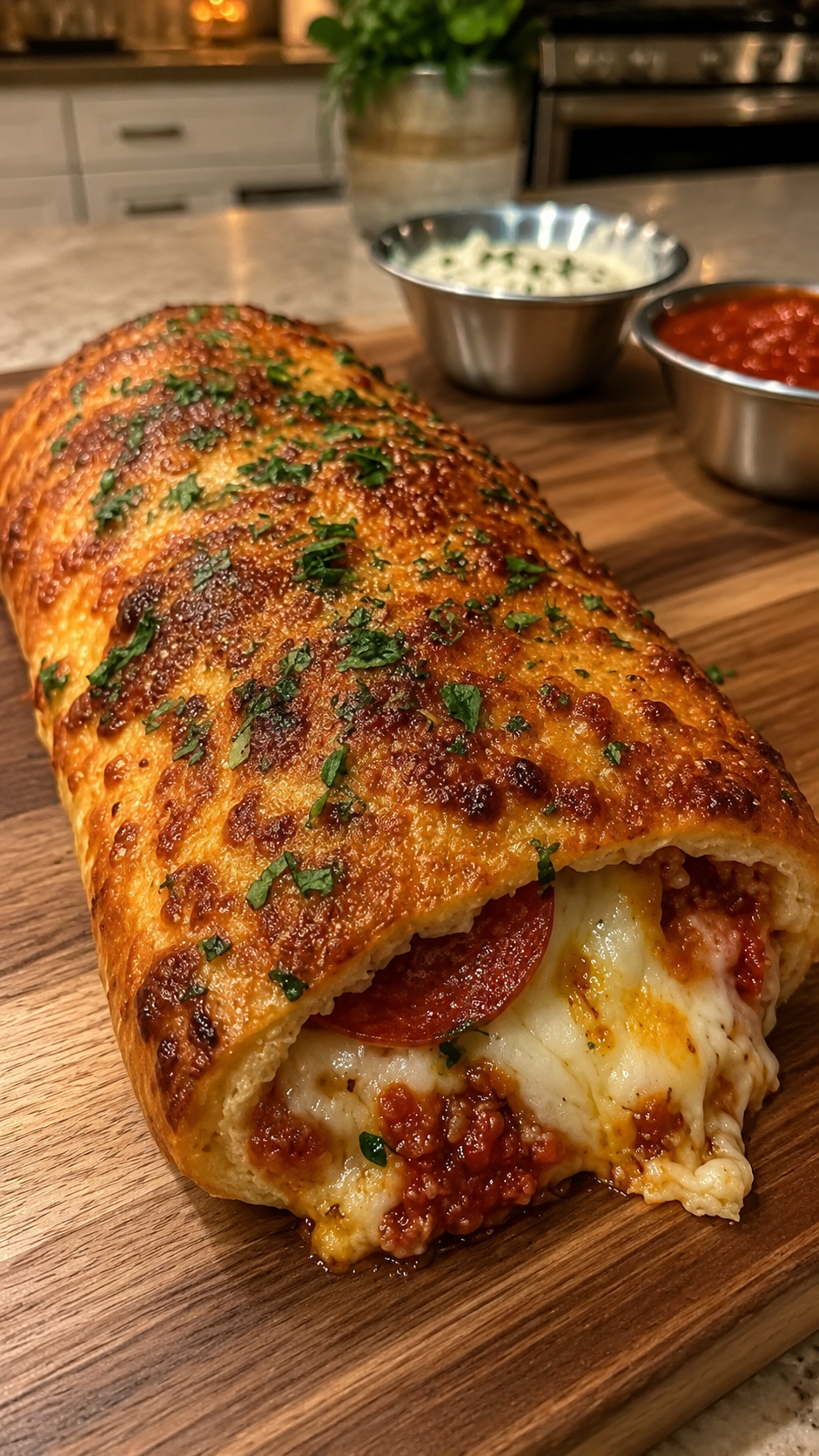 Cheesy Pepperoni Pizza Roll
