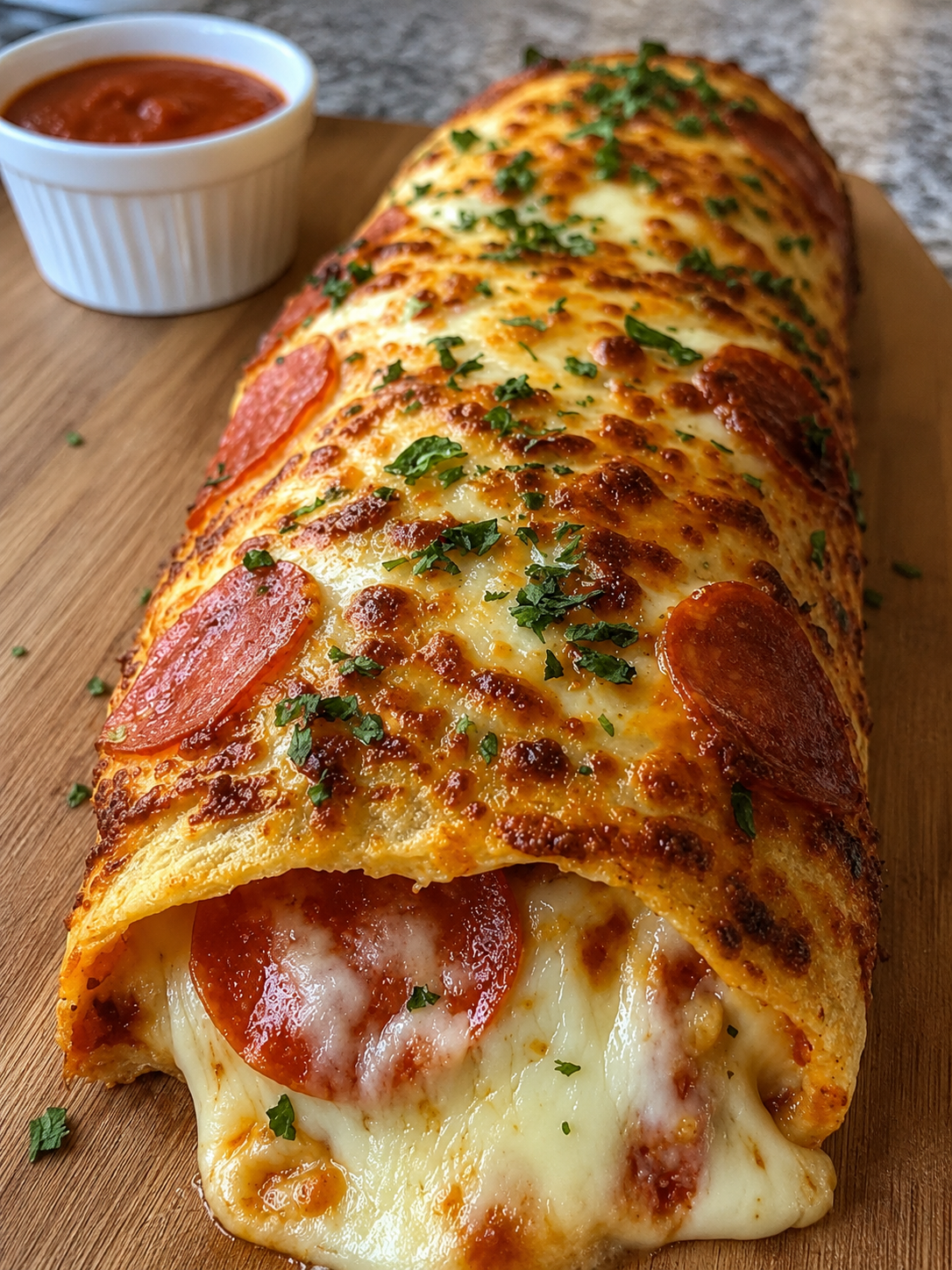 Cheesy Pepperoni Pizza Roll