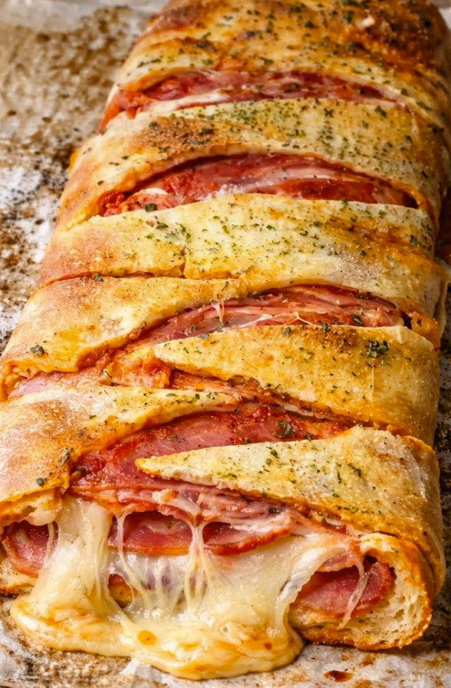 Cheesy Pepperoni Stromboli