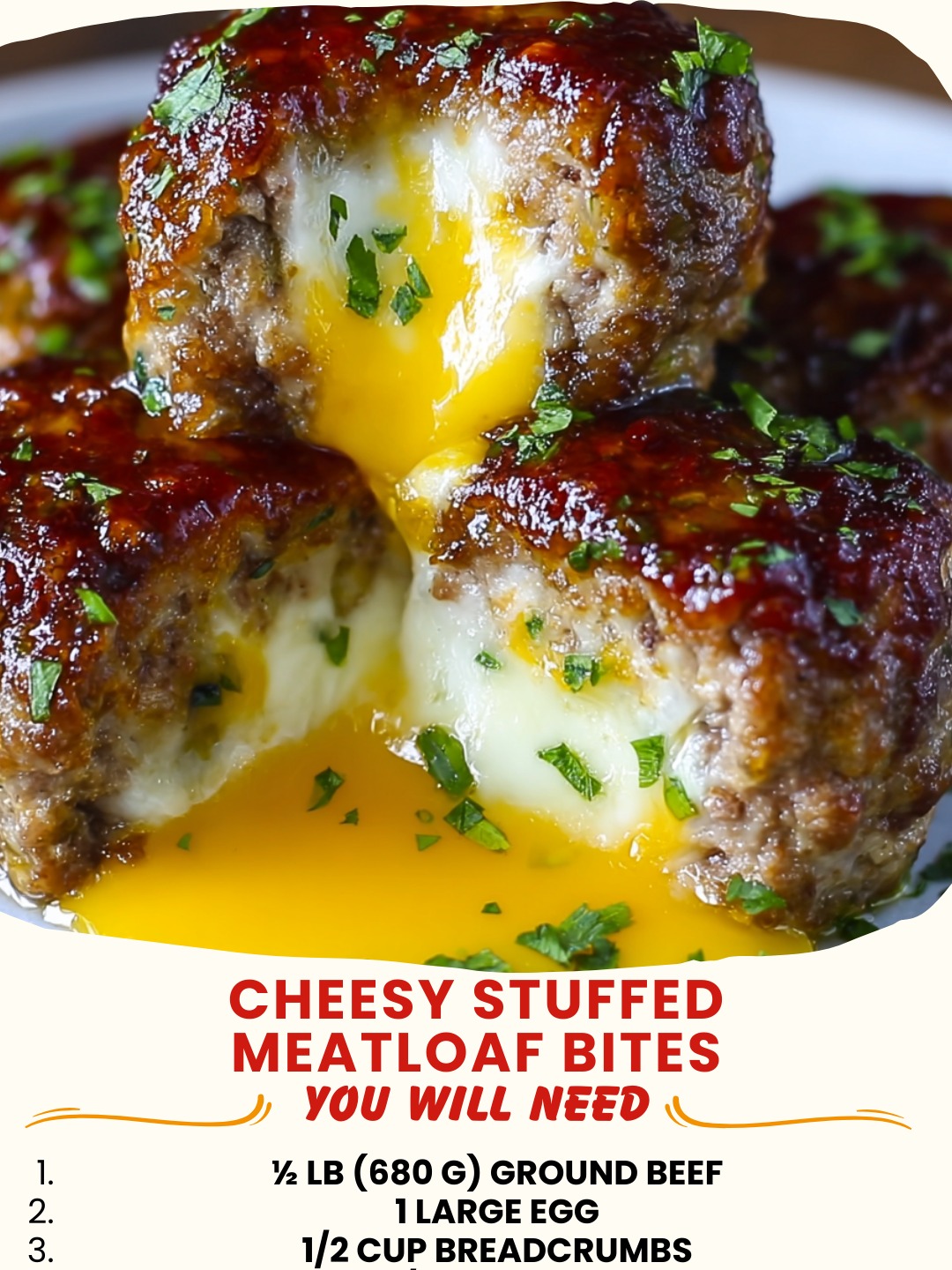 Cheesy Stuffed Meatloaf Bites 1 Cheesy Stuffed Meatloaf Bites