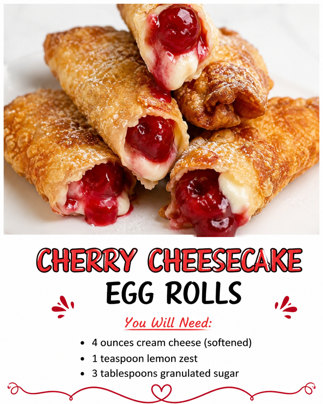 Cherry Cheesecake Egg Rolls 1 Cherry Cheesecake Egg Rolls