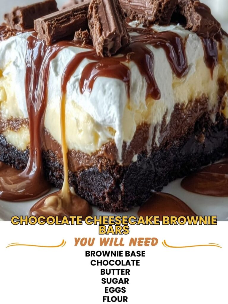 Chocolate cheesecake brownie bars stacked on a plate