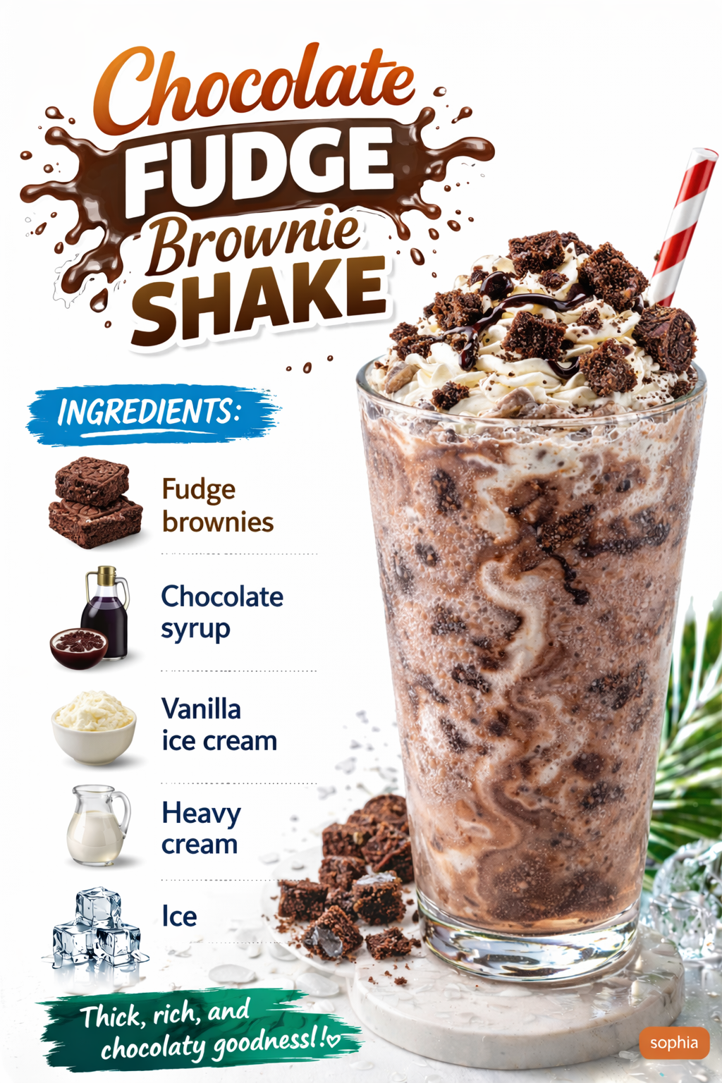 Chocolate Fudge Brownie Shake Recipe | Indulgent 1 Chocolate Fudge Brownie Shake
