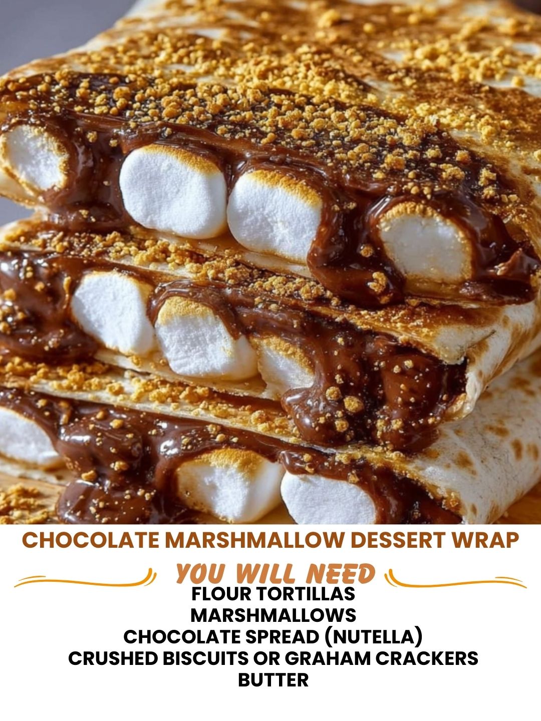 Chocolate Marshmallow Dessert Wrap 1 Chocolate Marshmallow Dessert Wrap