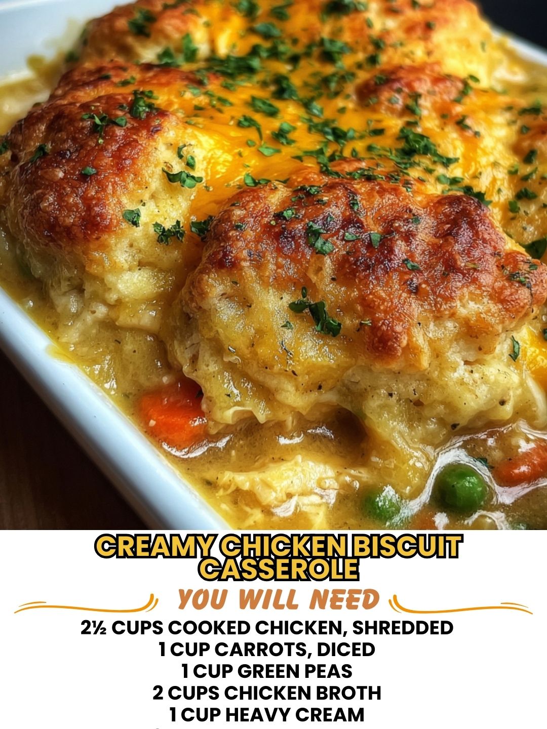 Creamy Chicken Biscuit Casserole 1 Creamy Chicken Biscuit Casserole