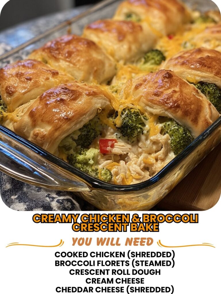 Creamy Chicken & Broccoli Crescent Bake