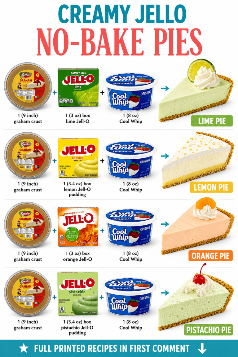 Creamy Jello No-Bake Pies