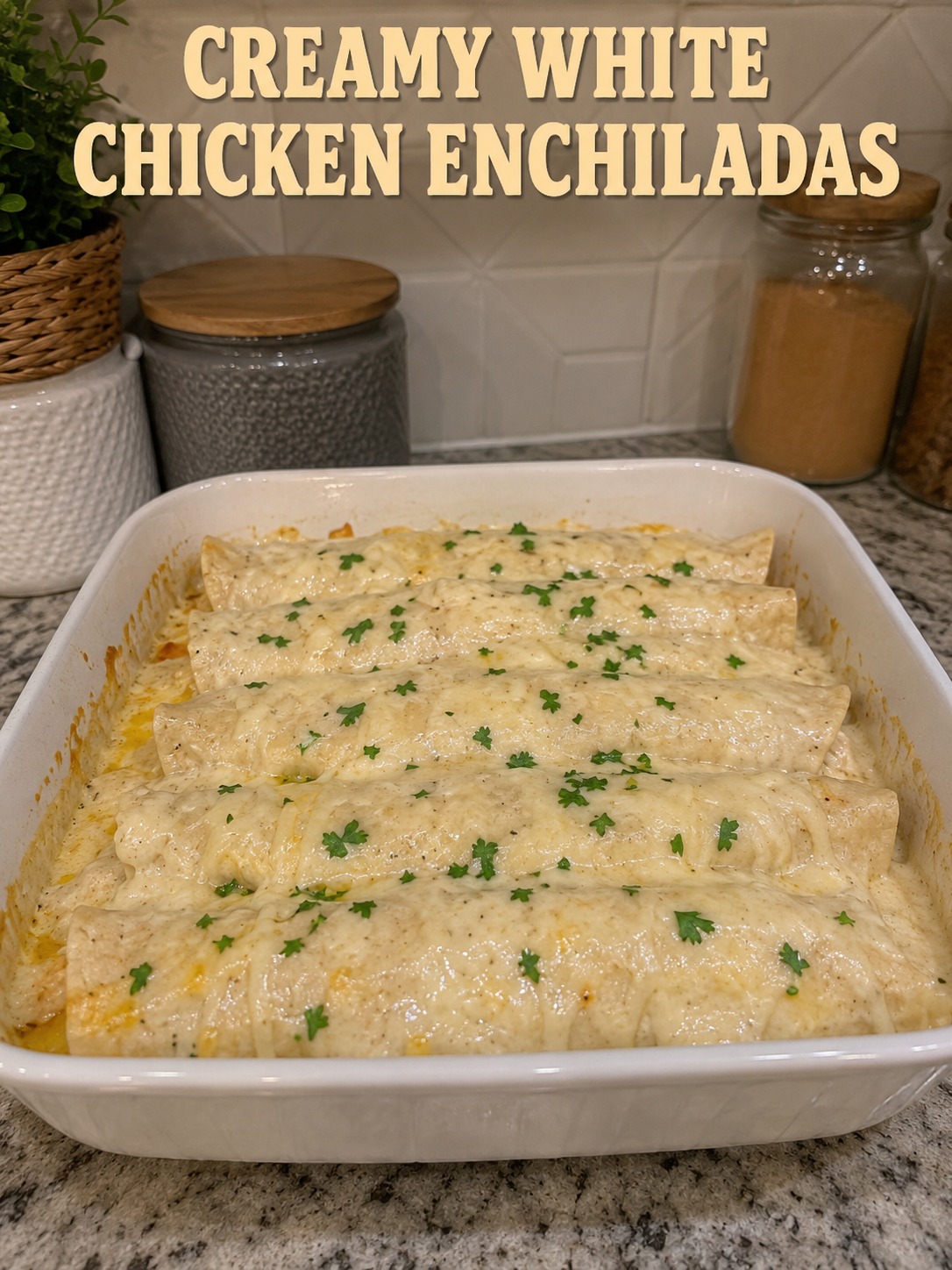 Creamy White Chicken Enchiladas Recipe 1 Creamy White Chicken Enchiladas