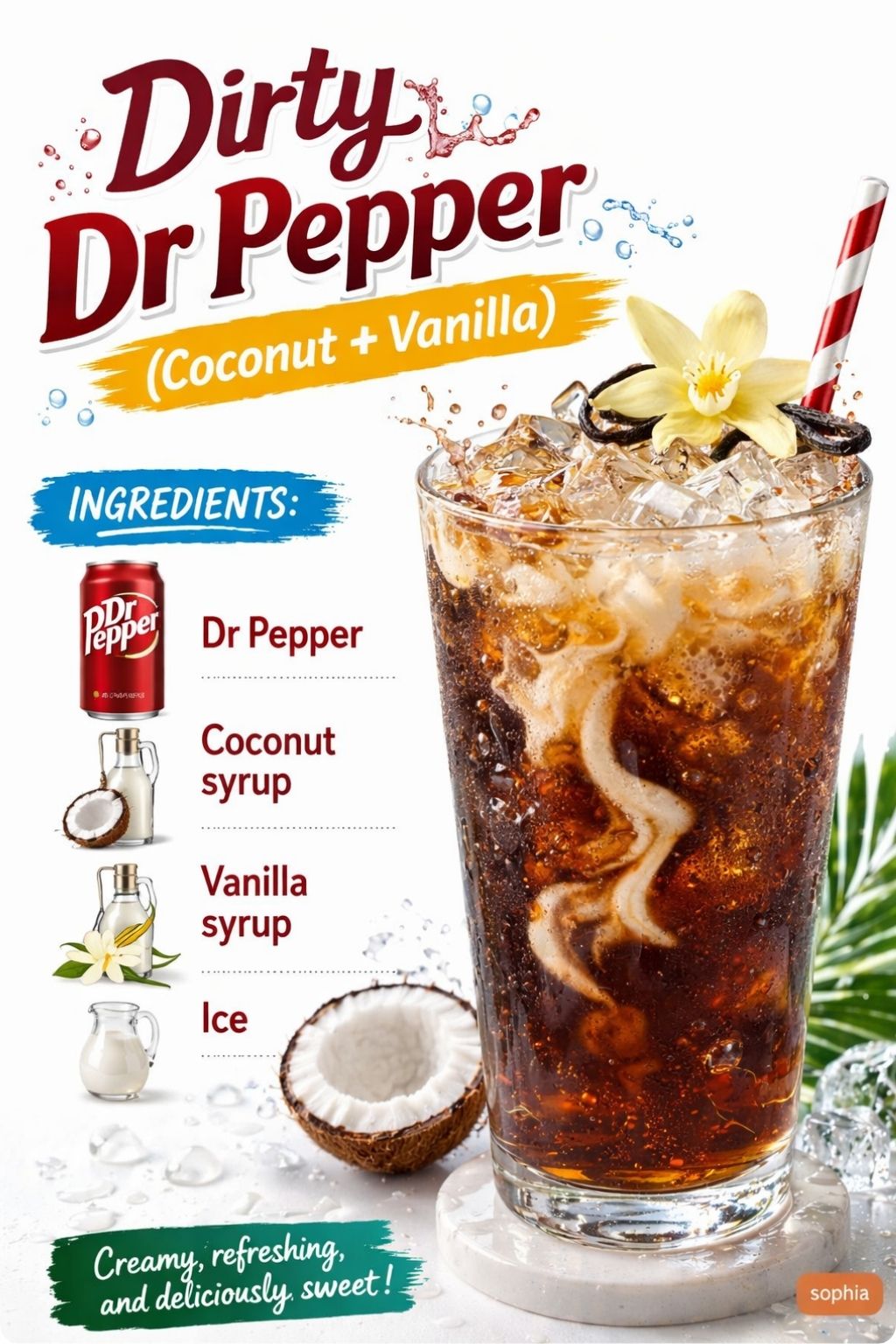 Dirty Dr Pepper Coconut Vanilla Cocktail Recipe 1 Dirty Dr Pepper Coconut Vanilla