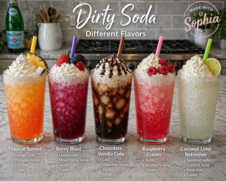 Dirty Soda Different Flavors