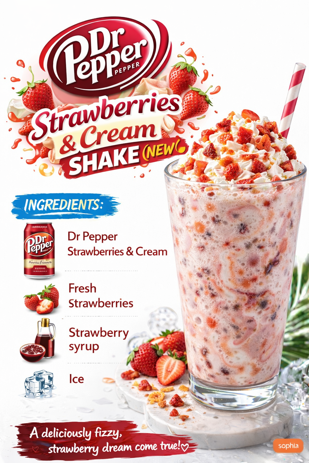 Dr Pepper Strawberries and Cream Shake Recipe 1 Dr Pepper Strawberries and Cream Shake