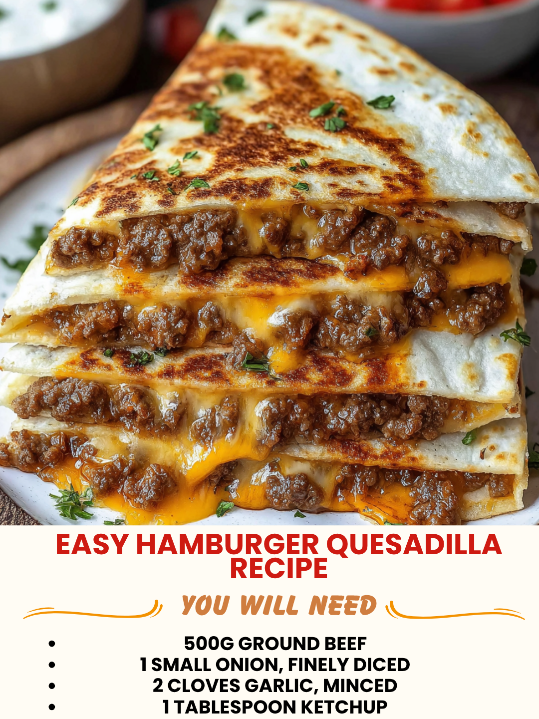 Easy Hamburger Quesadilla Recipe 1 Easy Hamburger Quesadilla Recipe