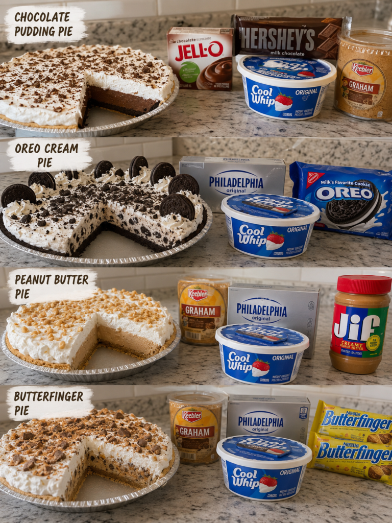 Easy No-Bake Cream Pies