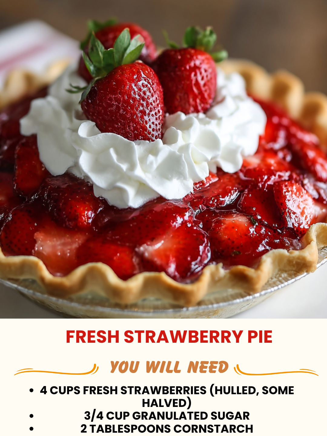Fresh Strawberry Pie Recipe 1 Fresh Strawberry Pie Recipe