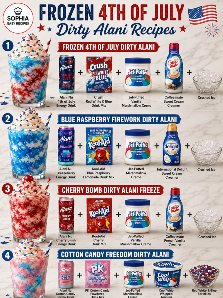 Frozen 4th of July Dirty Alani Recipes