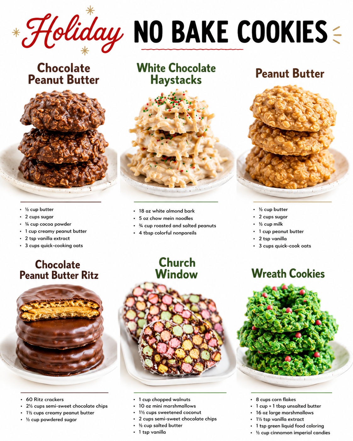 Holiday No Bake Cookies - Cozy Treats for Sharing 1 Holiday No Bake Cookies