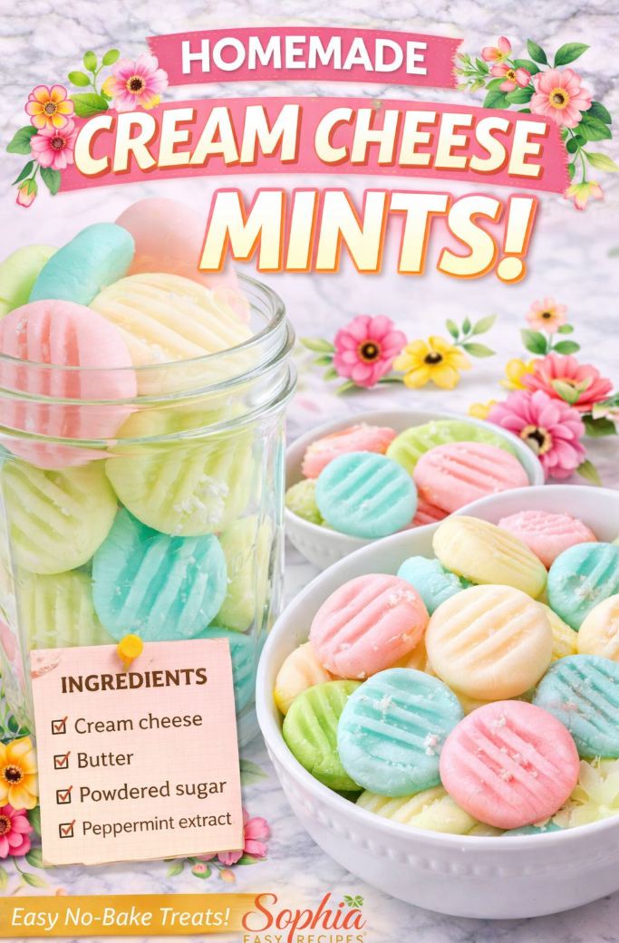 Homemade Cream Cheese Mints Recipe 1 Homemade Cream Cheese Mints