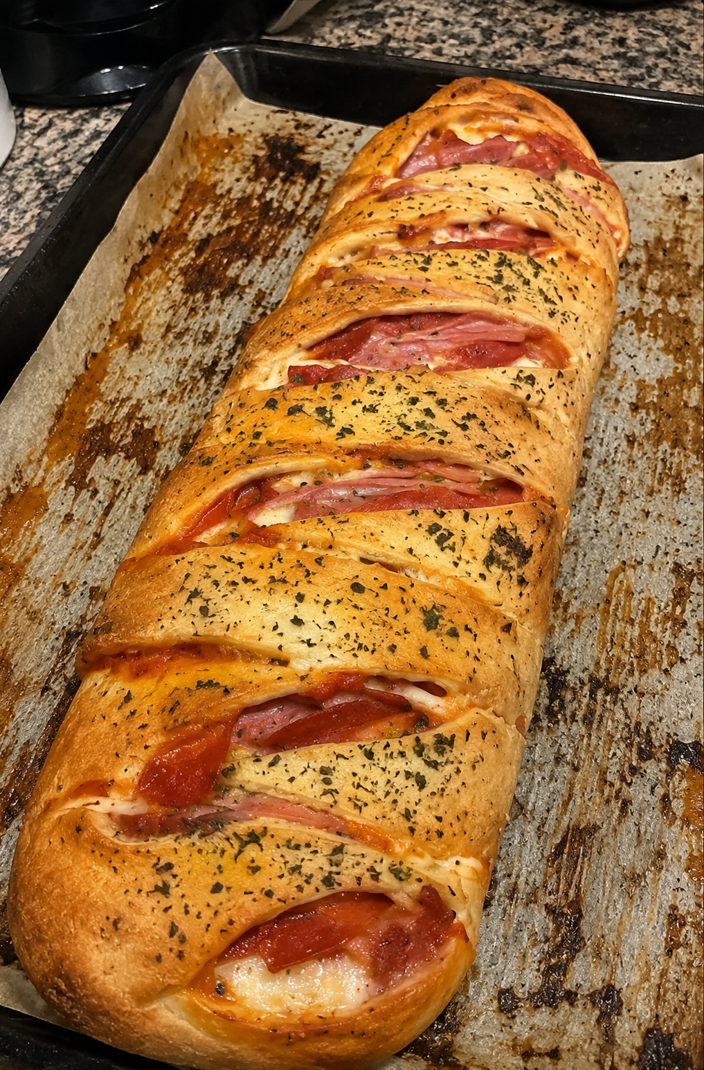 Homemade Pizza Stuffed Bread 1 Homemade Pizza Stuffed Bread