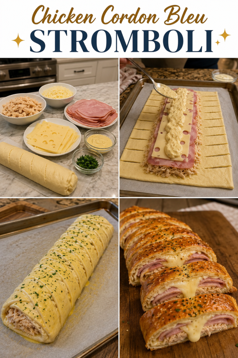 How to Make Chicken Cordon Bleu Stromboli