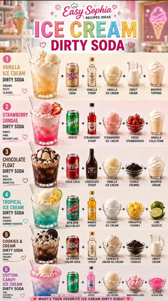 Ice Cream Dirty Soda Recipes