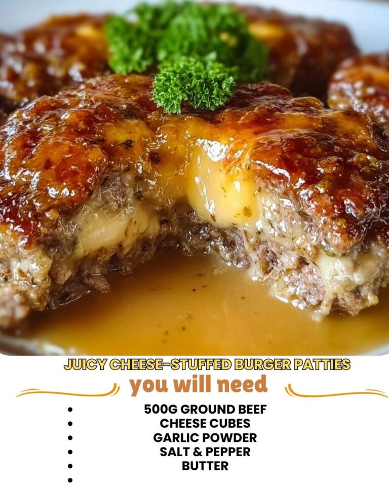 Juicy cheese-stuffed burger patties on a plate