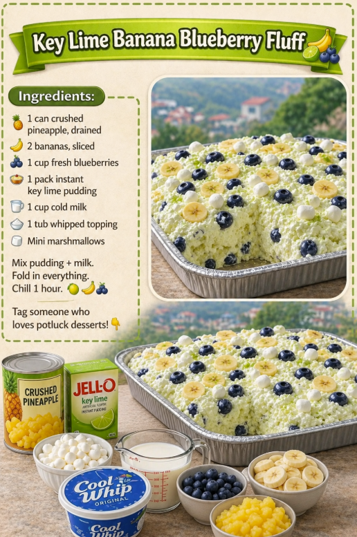 Key Lime Banana Blueberry Fluff