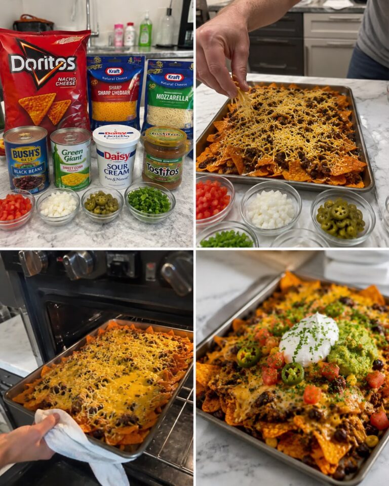 Loaded Nachos with Cheese, Beans, and Toppings