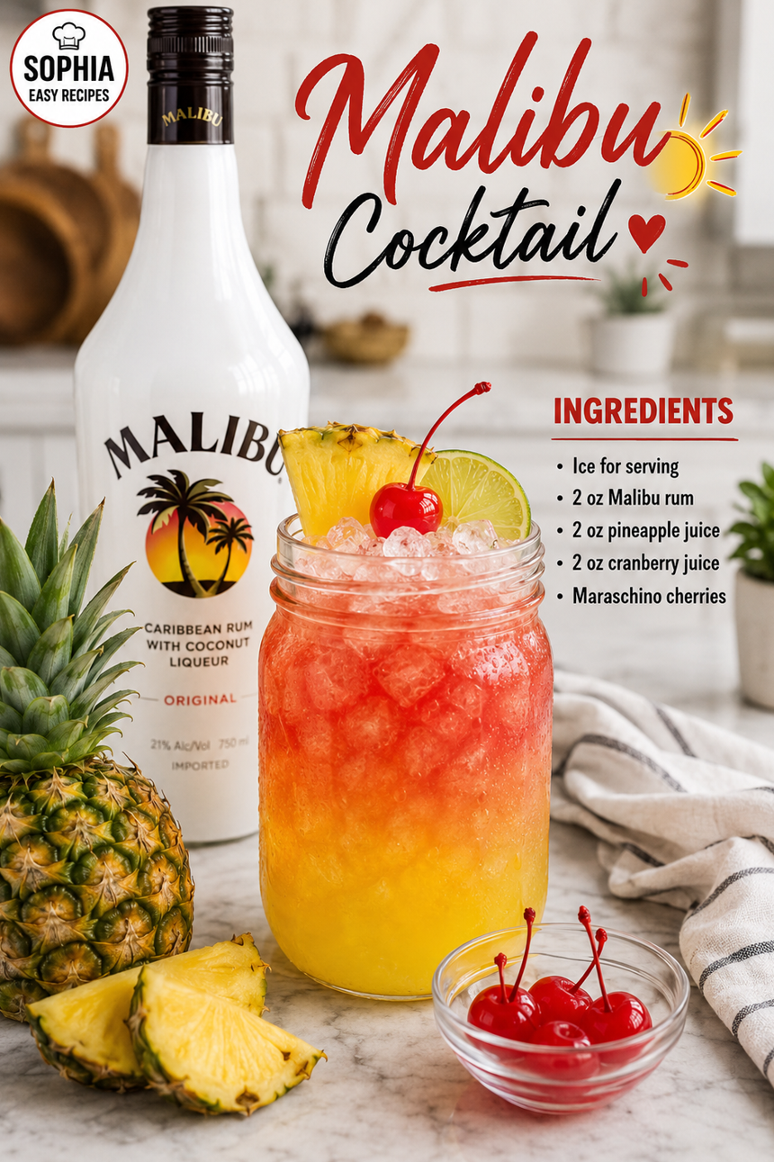 Malibu Cocktail: Tropical Bliss in a Glass 2 Malibu Cocktail