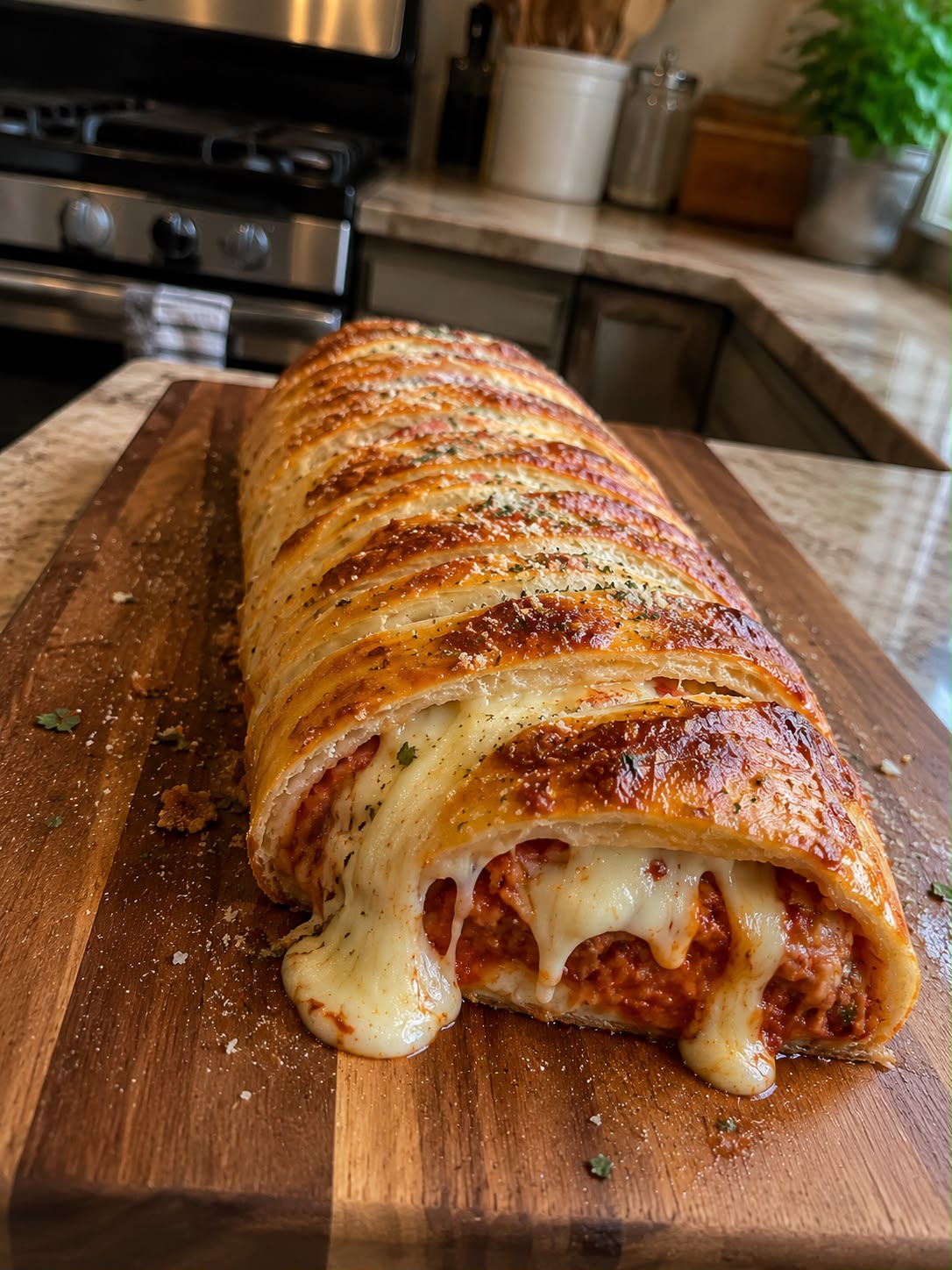 Meatball Sub Stuffed Bread 1 Meatball Sub Stuffed Bread