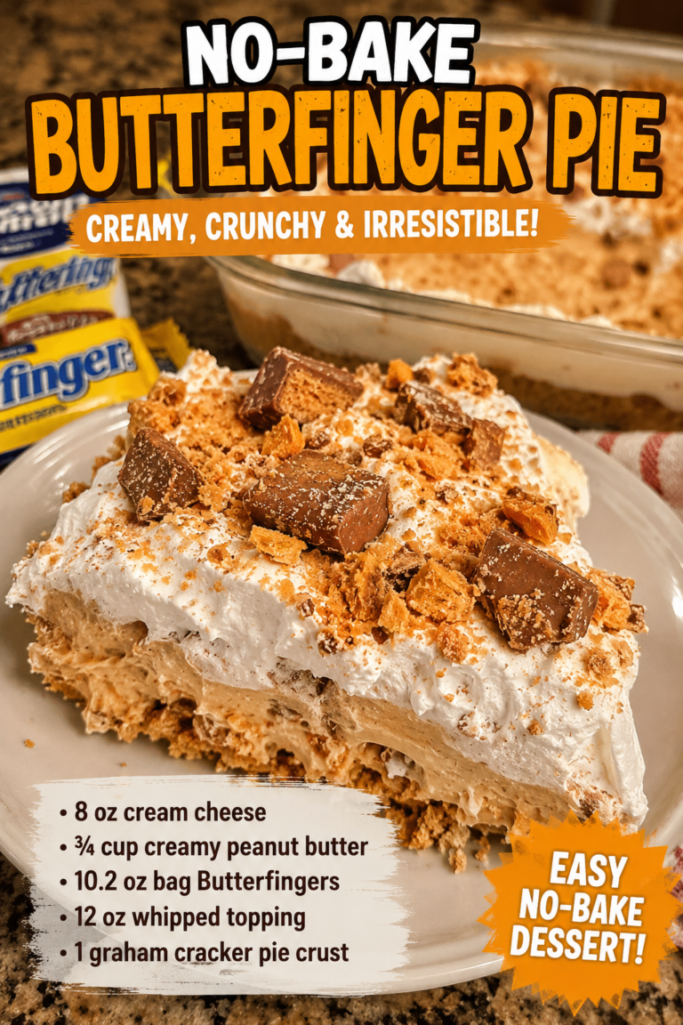 No-Bake Butterfinger Pie