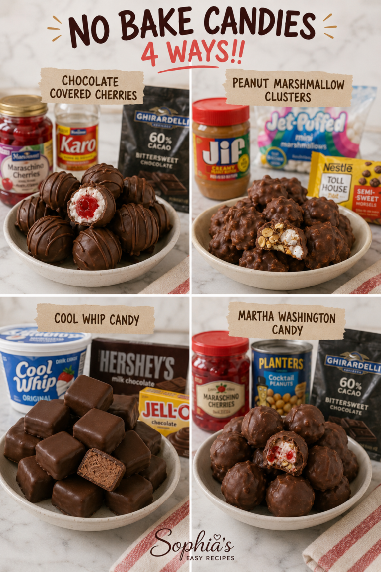 No Bake Candies 4 Ways