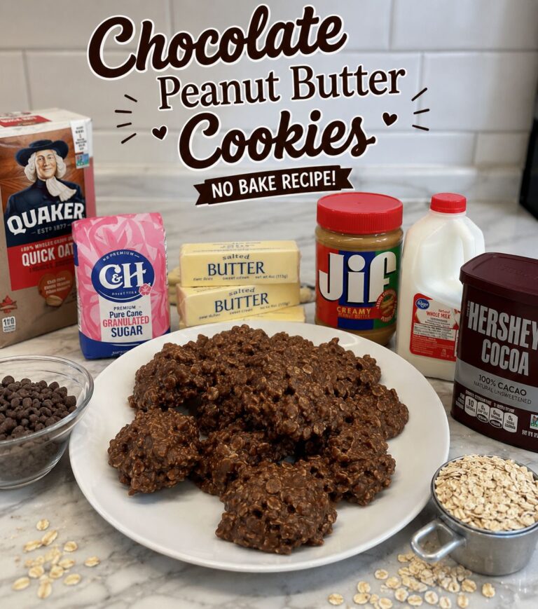 No Bake Chocolate Peanut Butter Cookies