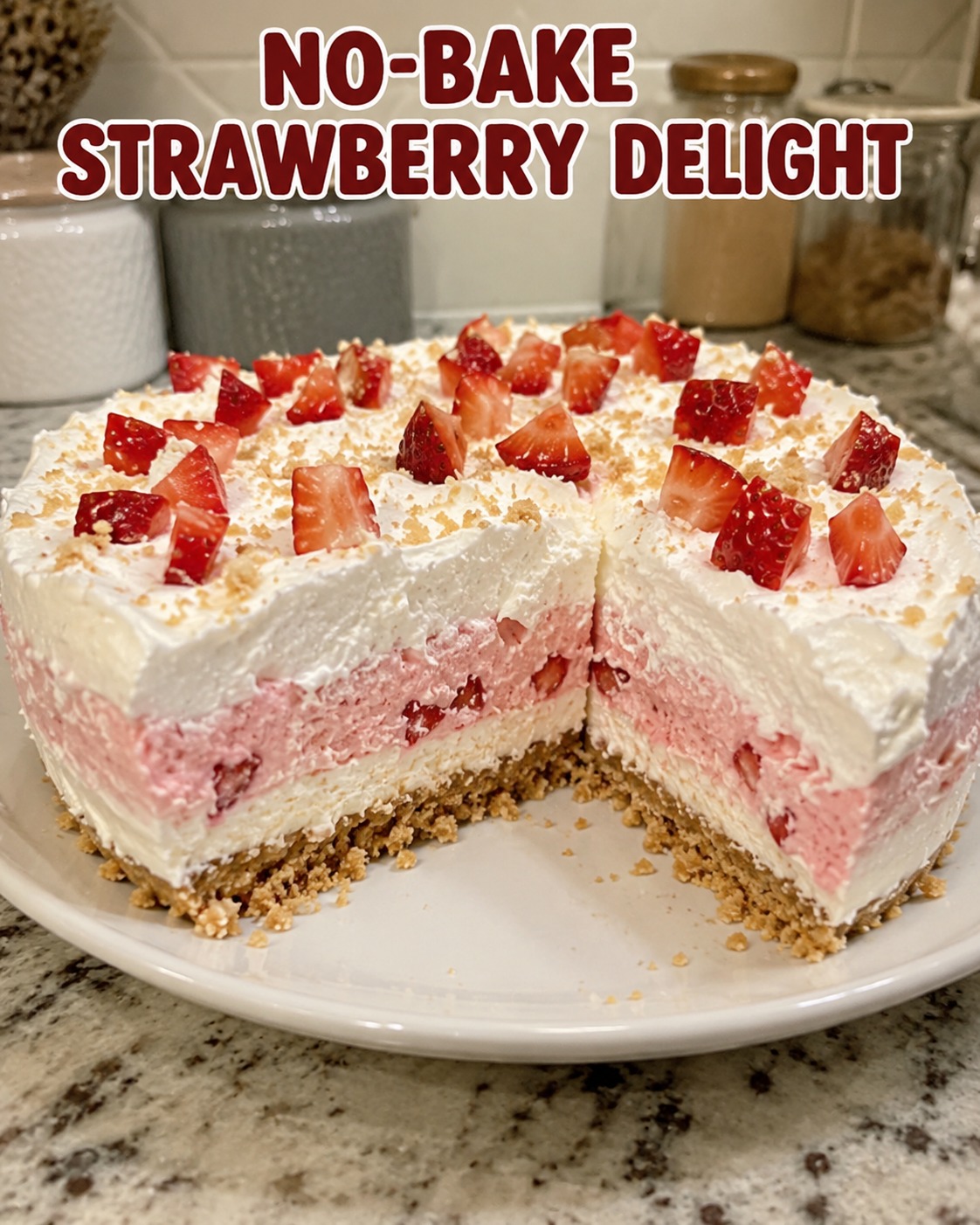 No-Bake Strawberry Delight Recipe | Sweet & Simple 1 No-Bake Strawberry Delight
