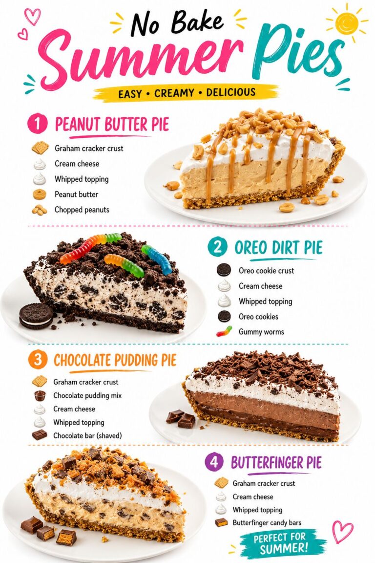 No Bake Summer Pies