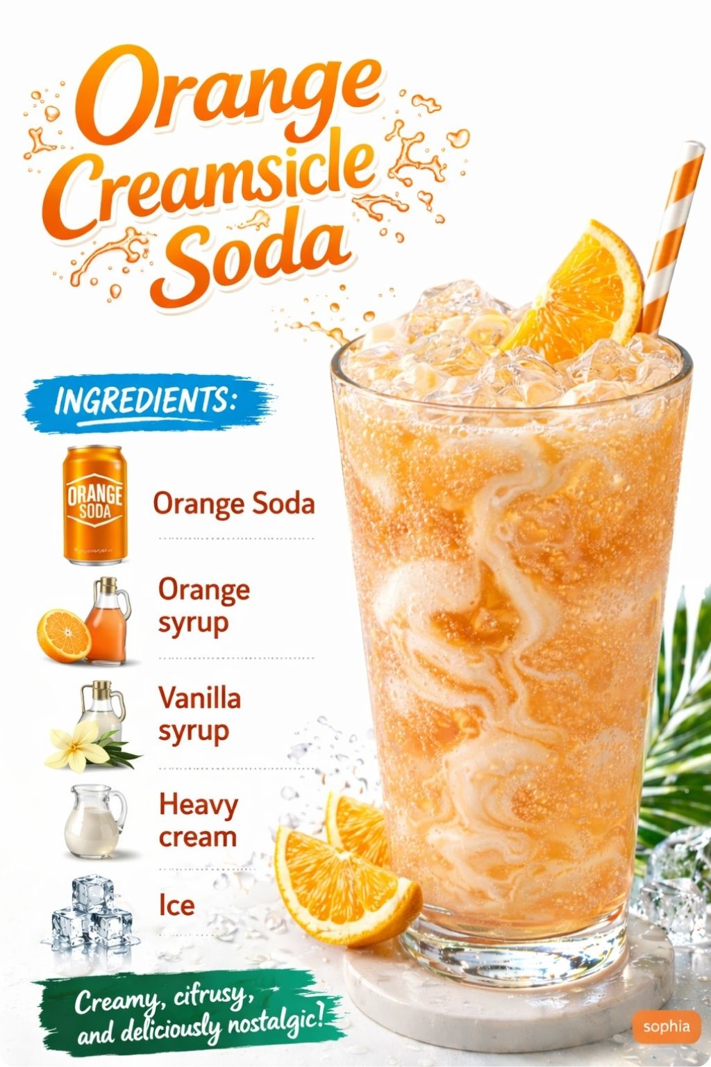 Orange Creamsicle Soda | Nostalgic Fizzy Bliss 1 Orange Creamsicle Soda