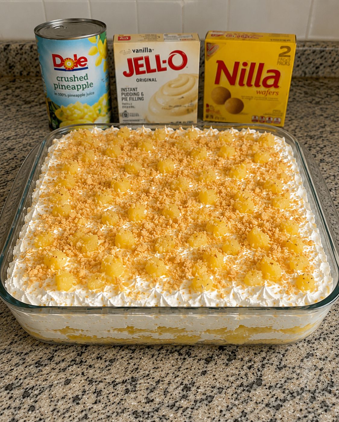 Pineapple Lush Dessert Recipe with Nilla Wafers 1 Pineapple Lush Dessert with Nilla Wafers