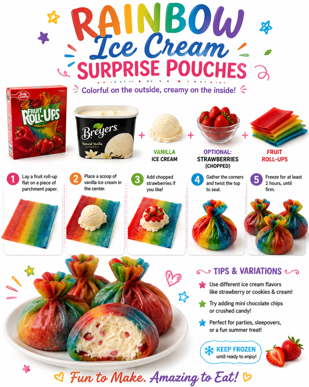 Irresistible Rainbow Ice Cream Surprise Pouches: Delight in Every Bite 2 Rainbow Ice Cream Surprise Pouches
