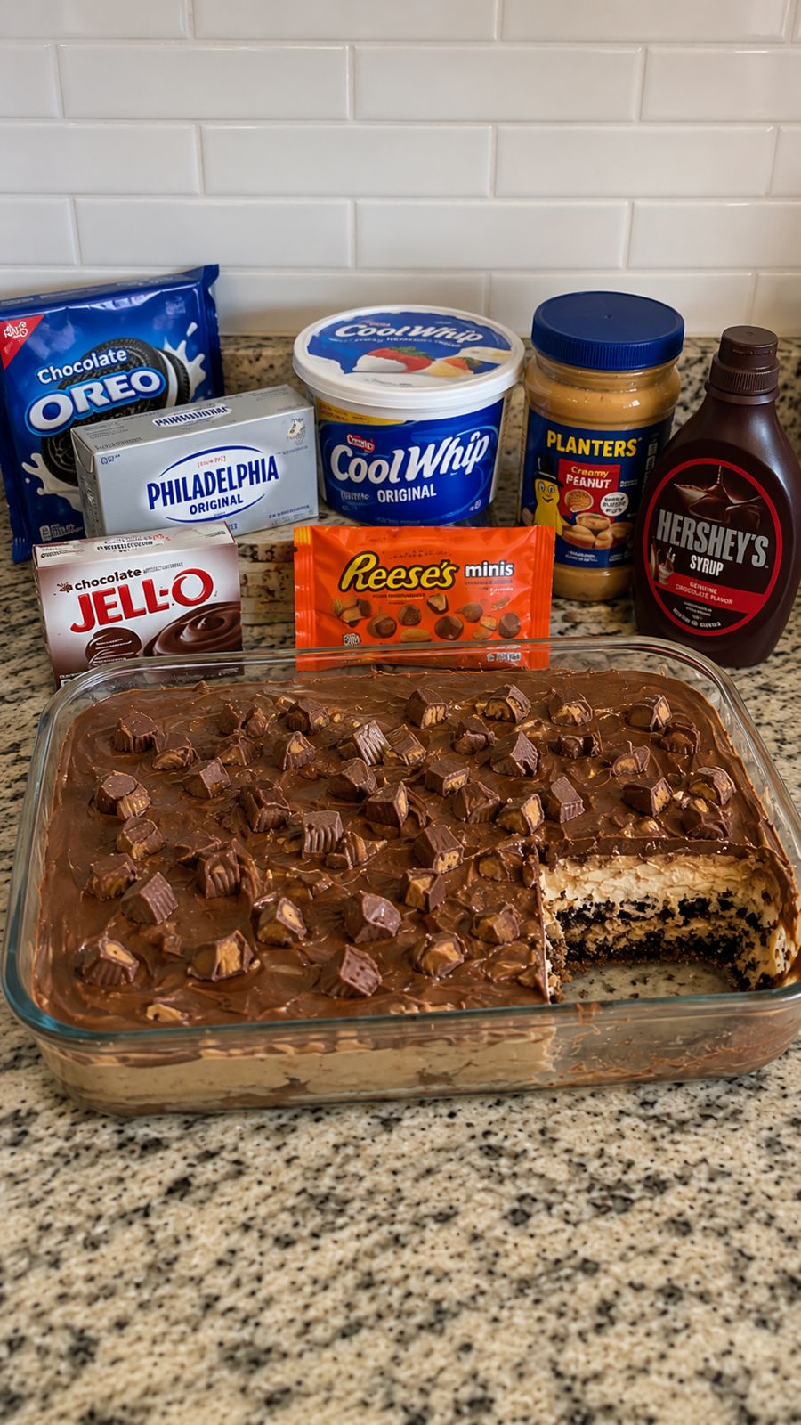 Reese's Peanut Butter Oreo Dirt Cake Recipe 1 Reese's Peanut Butter Oreo Dirt Cake