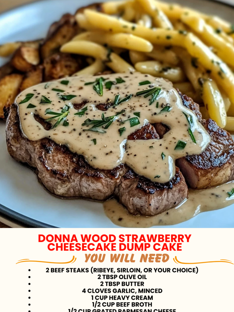 Ribeye Steak with Creamy Herb Sauce
