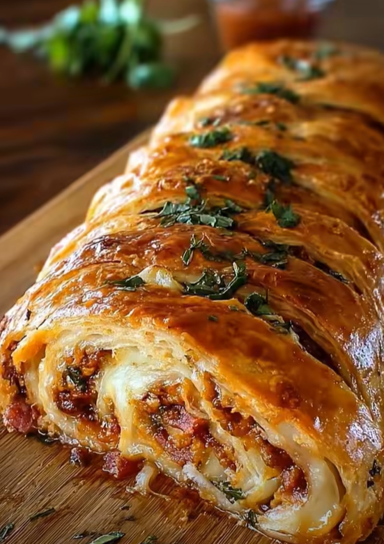 Savory Bacon and Cheese Puff Pastry Roll 1 Savory Bacon and Cheese Puff Pastry Roll