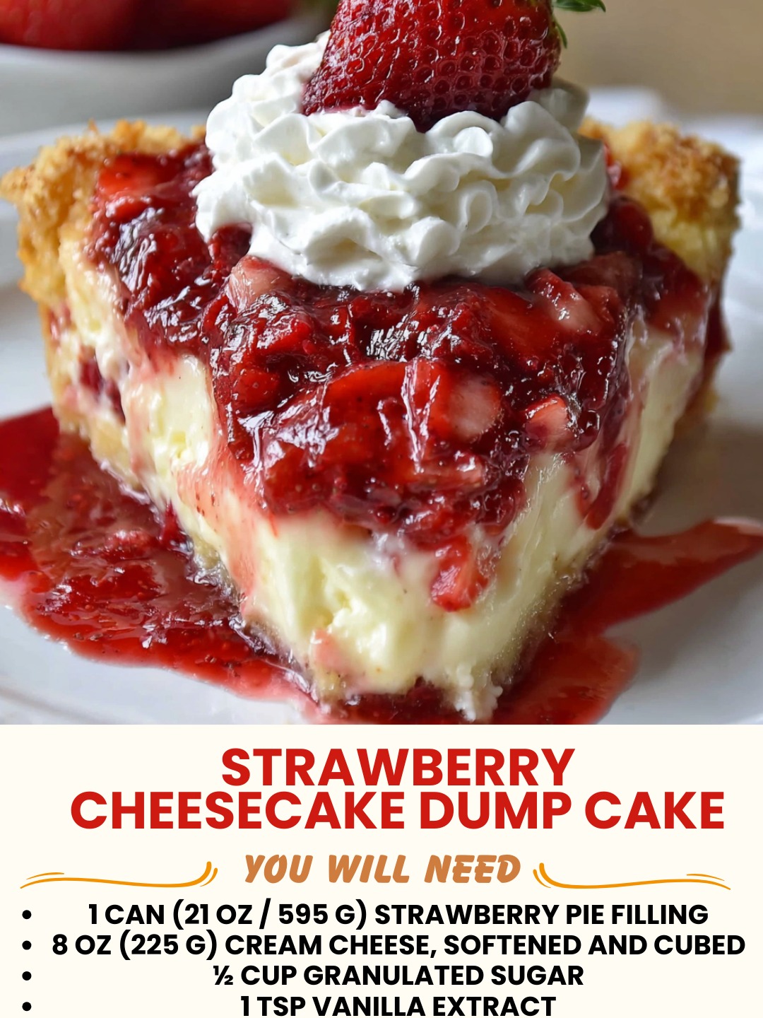 Strawberry Cheesecake Dump Cake 1 Strawberry Cheesecake Dump Cake