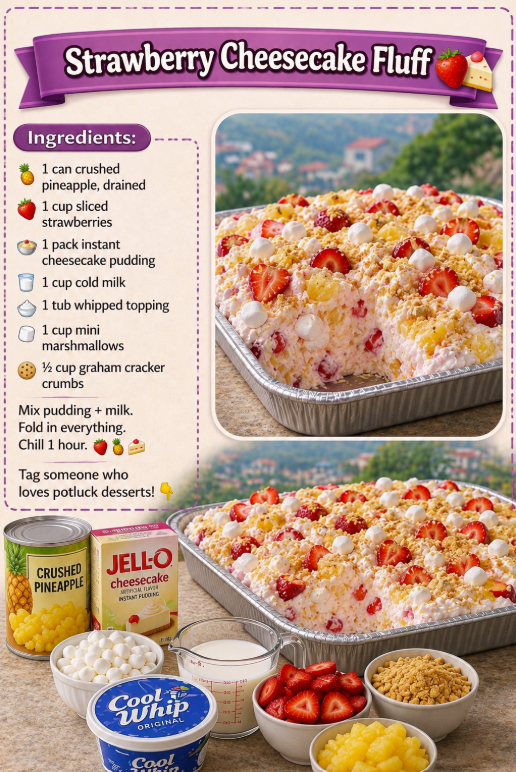 Strawberry Cheesecake Fluff 1 Strawberry Cheesecake Fluff