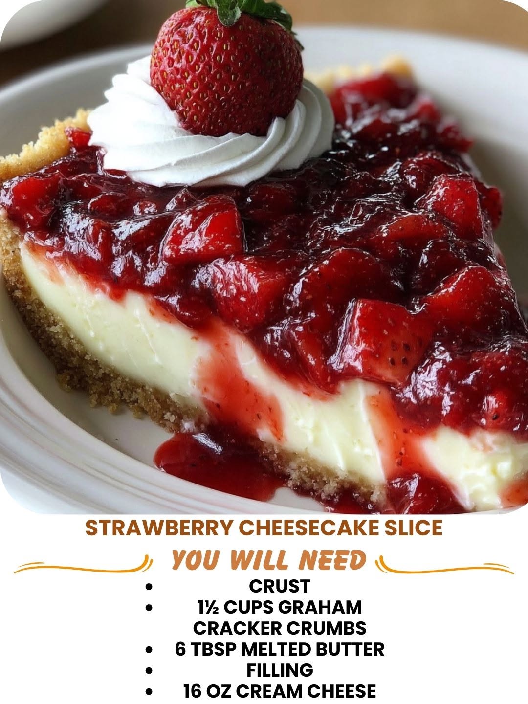 Strawberry Cheesecake Slice 1 A slice of strawberry cheesecake with fresh strawberries