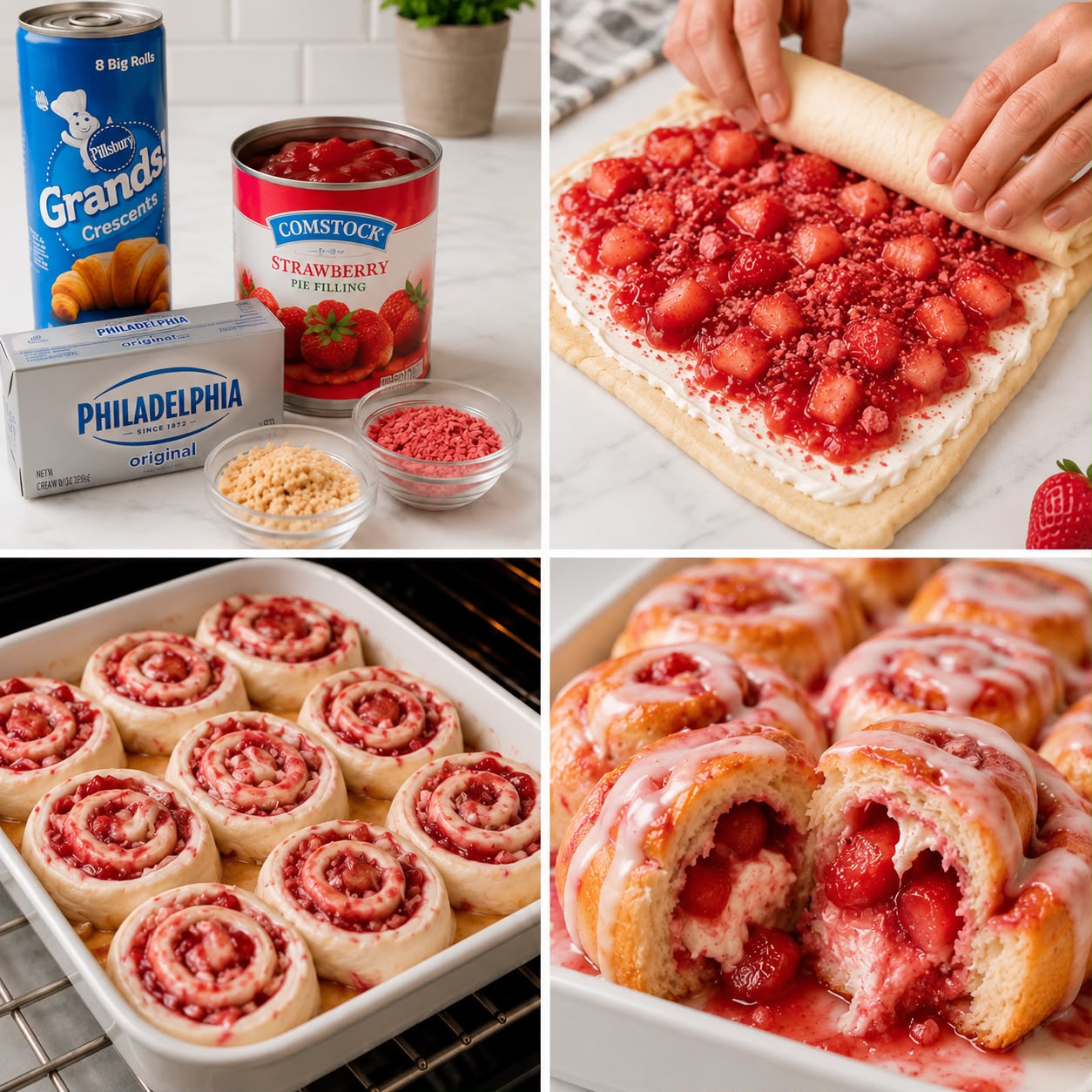 Strawberry Cream Cheese Rolls 1 Strawberry Cream Cheese Rolls