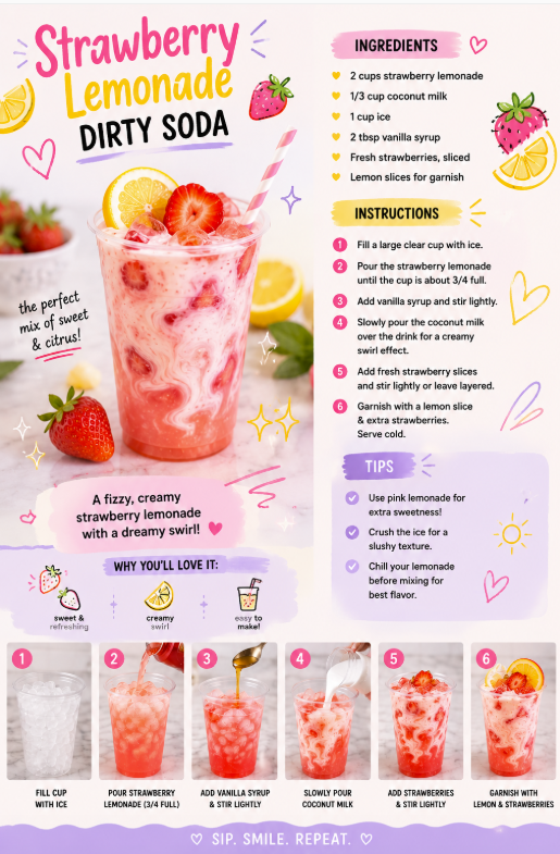 Strawberry Lemonade Dirty Soda
