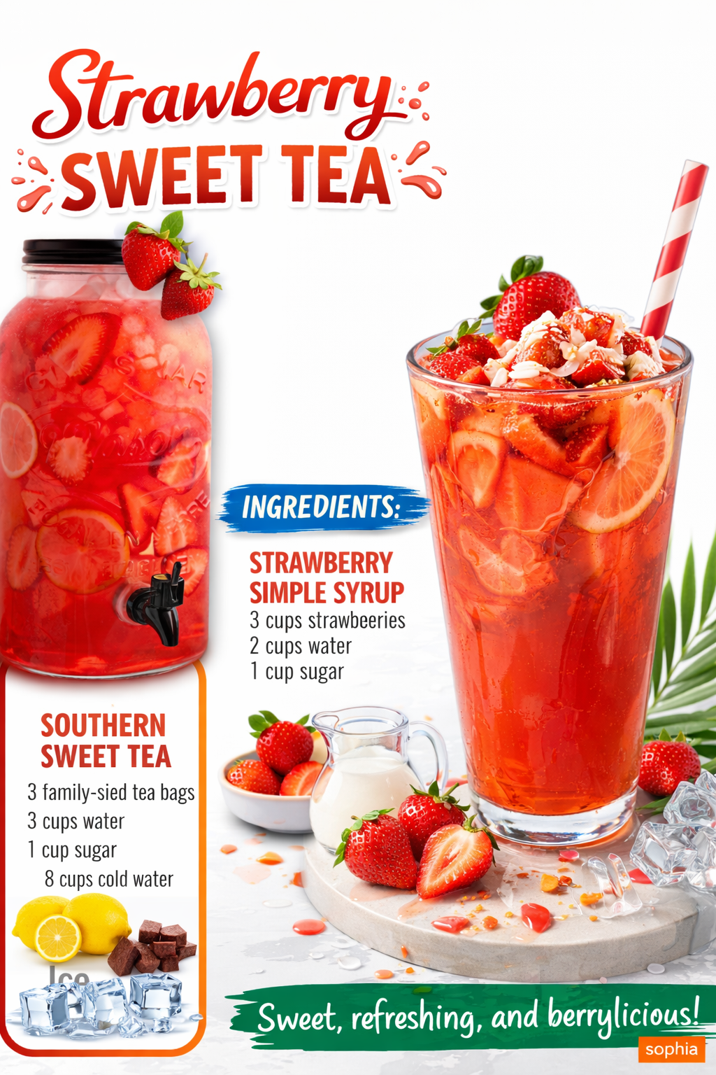 Strawberry Sweet Tea Recipe | Refreshing Summer Drink 1 Strawberry Sweet Tea