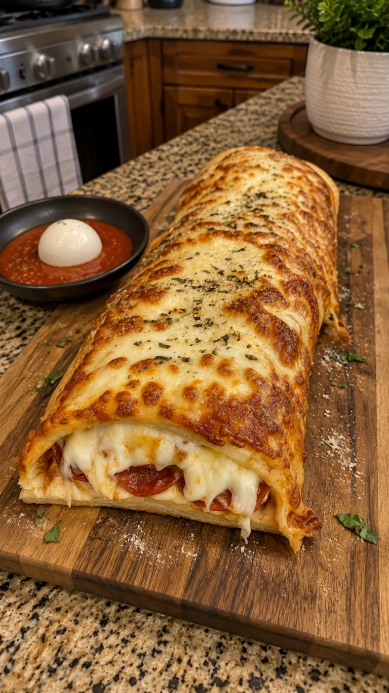 Stuffed Pepperoni Pizza Roll